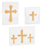 Mud Pie MP 43400233x Acrylic Cross Plaque - 3 Sizes