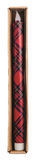 Mud Pie MP 49800316x Flameless Tartan Taper Candle - 3 Colors
