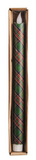 Mud Pie MP 49800316x Flameless Tartan Taper Candle - 3 Colors