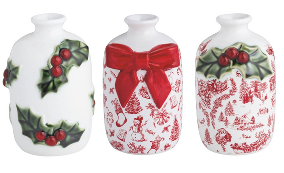 Mud Pie MP 47700479x Toile Bud Vase - 3 Styles