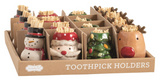 Mud Pie MP 40430031x Farm Christmas Toothpick Holder - 4 Styles