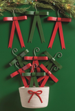 Mud Pie MP 46700446x Christmas Bow Ornaments - 2 Colors