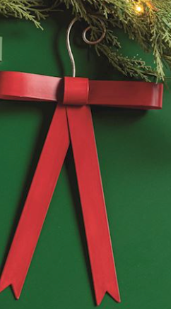 Mud Pie MP 46700446x Christmas Bow Ornaments - 2 Colors