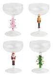 Mud Pie MP 44600129x Christmas Coup Glass - 4 Styles