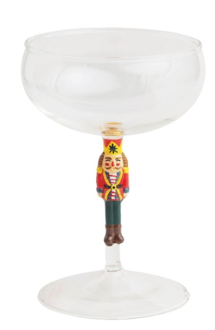Mud Pie Vetro Happy S e P, 9,8 x 4,5 cm, trasparente
