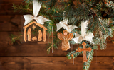 Mud Pie MP 46700340x Gold Acrylic Ornaments - 3 Styles