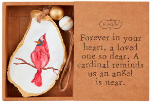 MUD PIE Cardinal Oyster Ornament