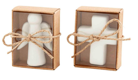 Mud Pie MP 40030256x Pocket Ceramic Angel or Cross