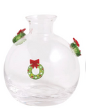 Mud Pie MP 47700465x Christmas Glass Icon Bud Vase - 3 Styles