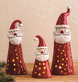 Mud Pie MP 40030556x Stoneware Farm Santa Statue - 3 Sizes