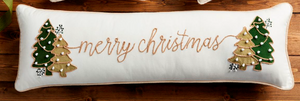 Mud Pie Velvet Tree Merry Christmas Pillow