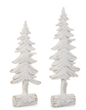 RAZ Imports RZ 4530502x White Carved Tree - 2 Sizes