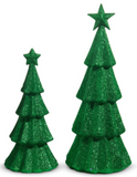 RAZ Imports RZ 4540857x Green Glitter Trees - 2 Sizes