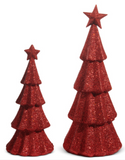 RAZ Imports RZ 4540858x Red Glitter Trees - 2 Sizes