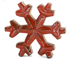 Wing Tai Trading WTT WXI59580x Ruby Red Enamel Snowflake Block - 2 Sizes