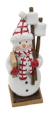 Wing Tai Trading WTT RXF39034x Red and White Resin Snowmen w/Marshmallows - 2 Styles