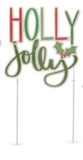 Raz Imports RZ 4550825x Merry Holiday Adjustable Yard Stake 25.5in