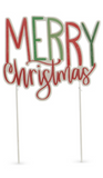 Raz Imports RZ 4550825x Merry Holiday Adjustable Yard Stake 25.5in