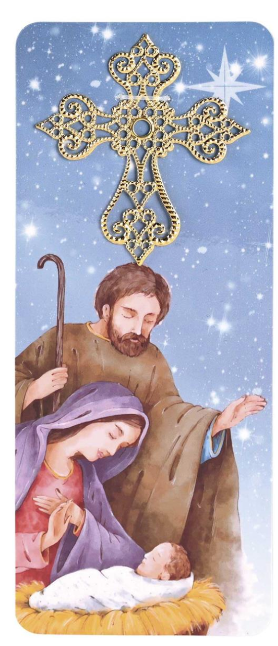 Dickson Gifts DG EBKM-EM141S Embellished Bookcard O Come Let Us Adore