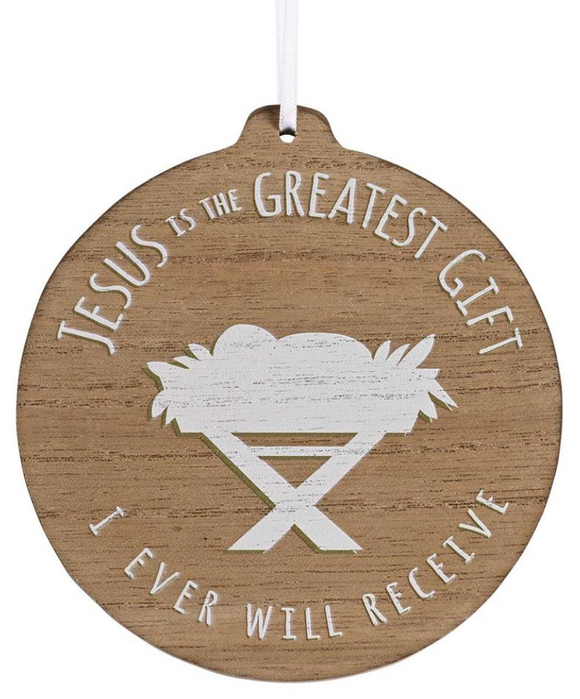 Dicksons Gifts DG CHOW-1038 Ornament Wooden Jesus Is The Greatest