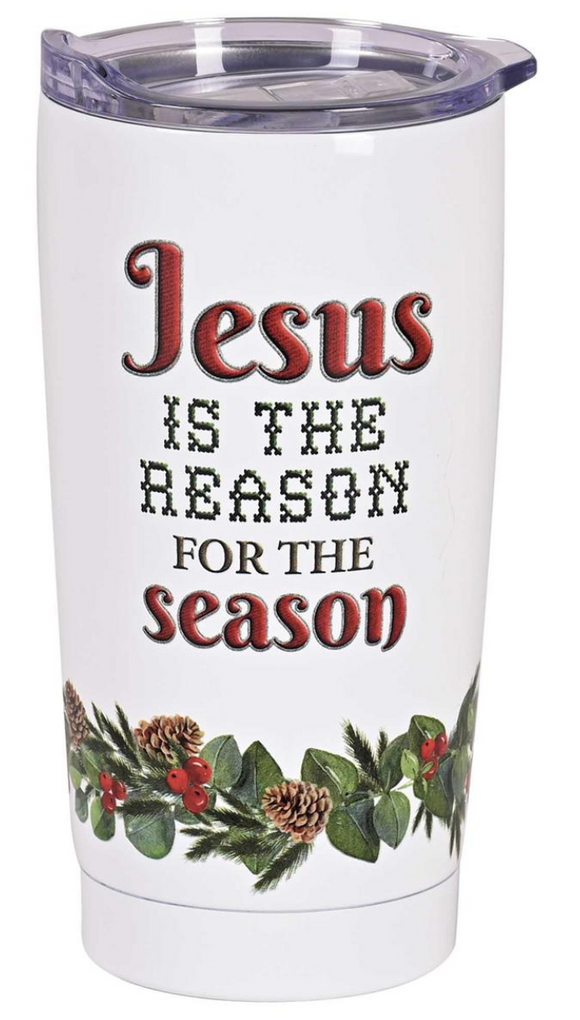 Dicksons Gifts DG CHSSTUMW-15  Christmas Tumbler Jesus Reason Garland 20oz