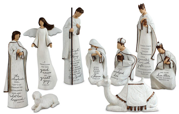 Dickson Gifts DG 77420 Christmas Nativity Savior Is Born ** 9 Piece Set