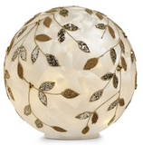 Raz Imports RZ 4422953x Lighted Champagne Leaf Balls 8in