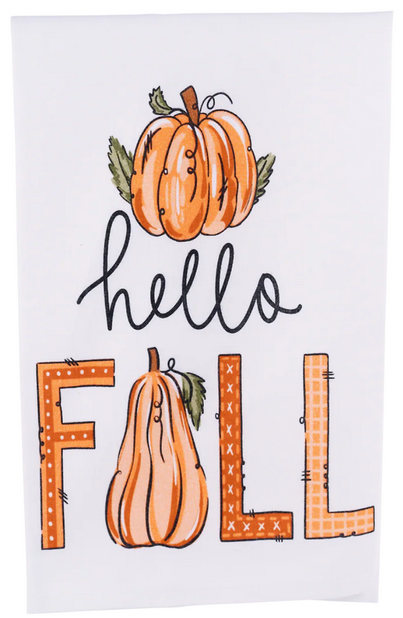Glory Haus GH 70173413 Hello Fall Pumpkin Tea Towel