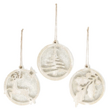 Wing Tai Trading WTT FXQ59553x Wood Cutout Christmas Ornaments - 3 Styles
