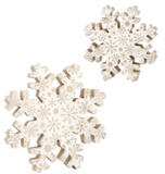 Wing Tai Trading WTT WXI59543x Snowflake-Engraved Mango Snowflake Block - 2 Sizes