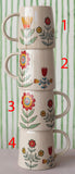 Hazel Mazel HM0229Ax Stoneware Mug w/Flowers - 4 Styles