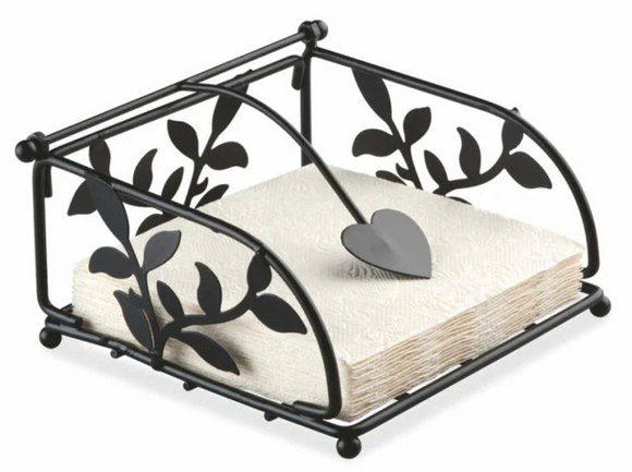 Paperproducts Design PD 19402240 Beverage Napkin Metal Caddy - Black