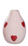 Transpac 26 TS03616x Heart Bud Vases - 3 Colors