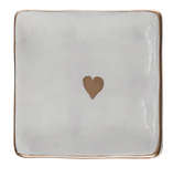Transpac 26 TS03619x Gold Heart Dish - 3 Styles