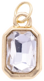 Canvas Jewelry 26 26579CH-xx Emerald Cut Rhinestone Charm Collection - 10 Colors