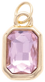 Canvas Jewelry 26 26579CH-xx Emerald Cut Rhinestone Charm Collection - 10 Colors