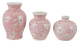 Hazel Mazel 26 HM0773x Hand-Painted Stoneware Vase with Cherry Blossoms - 3 Styles