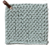 Hazel Mazel 26 HM0093x Cotton Crocheted Pot Holder, 8in - 4 Colors