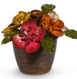 Raz Imports 26 4659082x Potted Floral Candle Holder, 6in - 2 Styles