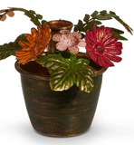 Raz Imports 26 4659082x Potted Floral Candle Holder, 6in - 2 Styles