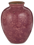 Raz Imports 26 4626617x Dark Pink Debossed Floral Vase, 6in - 2 Sizes