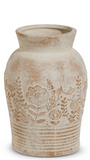 Raz Imports 26 4626637x Whitewash Floral Embossed Vase - 2 Sizes