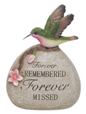 Transpac 26 A3765x Resin Bird On Memorial Stone - 3 Styles