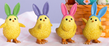 Transpac 26 TS03693x Resin Chicks w/Bunny Ears - 4 Styles