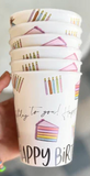 Happy by Rachel 26 CUPS-xx Set of 6 Reusable Cups