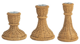 Mud Pie 26 40960148x Woven Resin Taper Holder - 3 Sizes