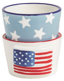 Mud Pie 26 41800215x Americana Tidbit Set - 2 Styles