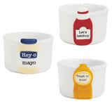 Mud Pie 26 41860194x Condiment Tidbit Set - 3 Styles