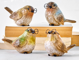 Raz Imports 26 4611094x Carved Birds with Glasses - 4 Styles