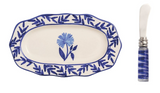 Mud Pie 26 42200223x Blue Floral Everything Plate Sets - 2 Styles